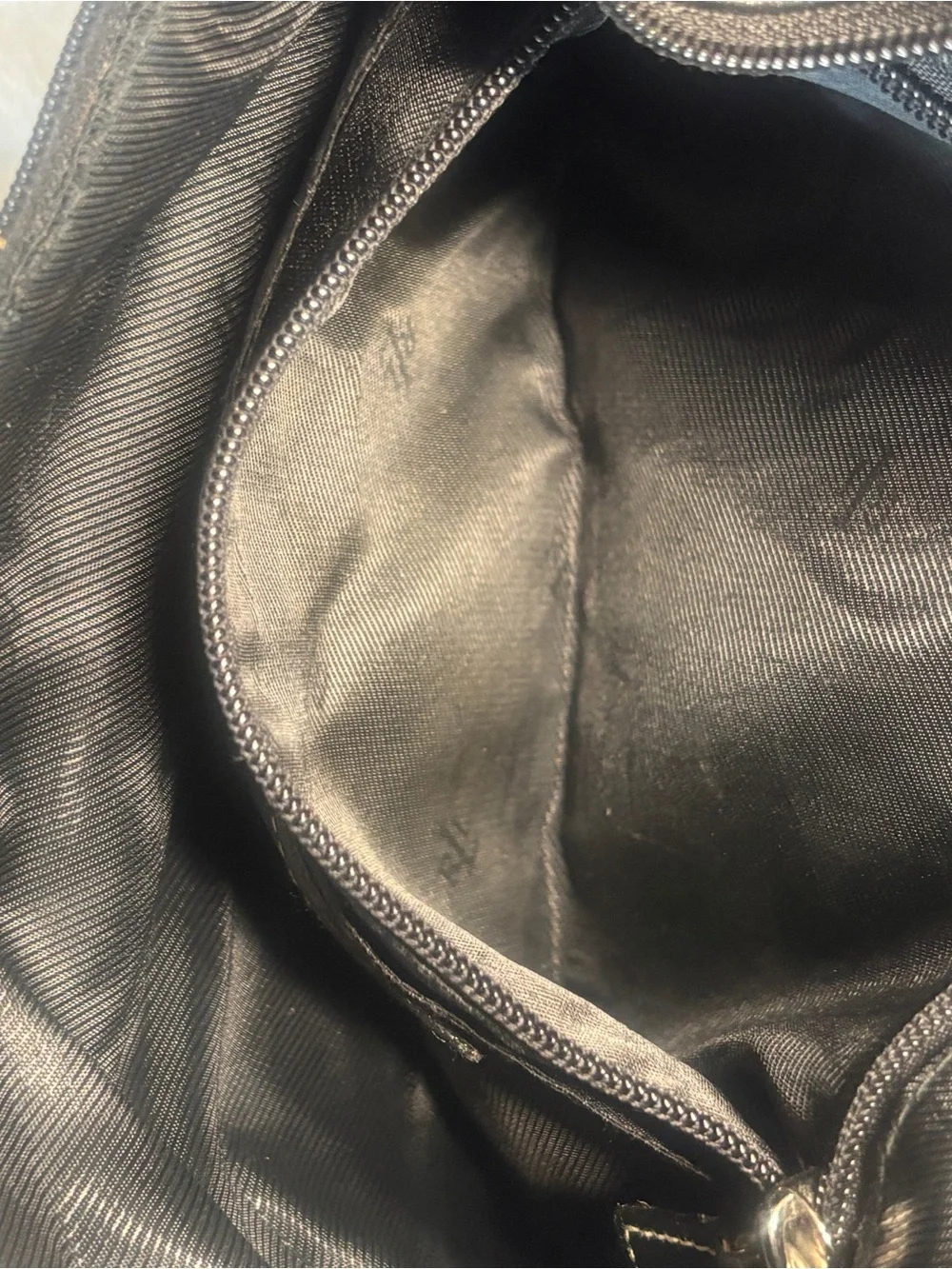 Vintage Lauren Ralph Lauren Black Pebbled Leather Braided-Handle Shoulder Bag - Picture 5 of 8